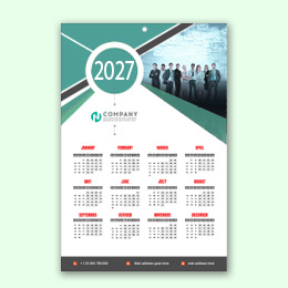 Calendari foglio con foro